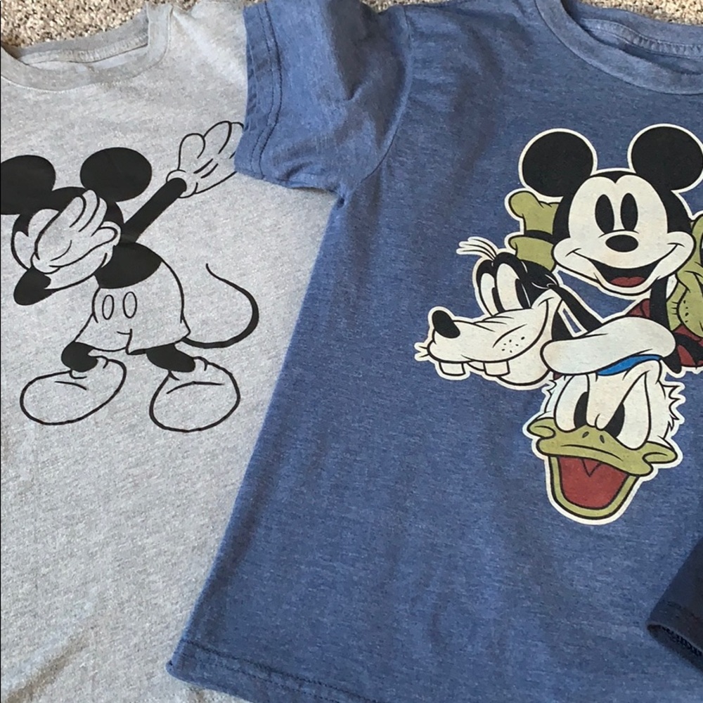 3 - Disney Themed Tshirt lot fits  6-7